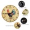 Farmhouse Rooster Wall Clock Battery Operated 12 Inch (30 cm) - Silent Frameless Kitchen Decor Analog Clock for Home, Office, Bedroom